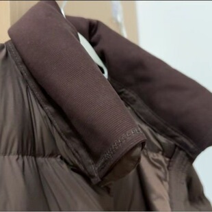 咖啡色棉质假领子男女通用磁吸防脏领口羽绒服升级款全包领