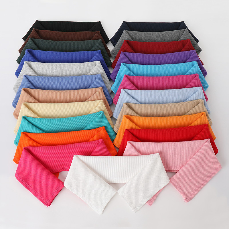 羽绒服领子防脏纯棉螺纹护领套针织领男女棉衣外套秋冬假领子辅料