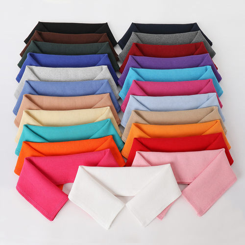 羽绒服领子防脏纯棉螺纹护领套针织领男女棉衣外套秋冬假领子辅料