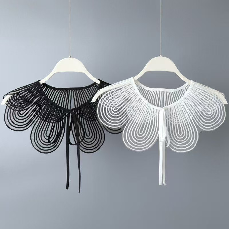 秋冬假领花边配裙子女蕾丝披肩百搭刺绣衬衫装饰娃娃衣领坎肩领子