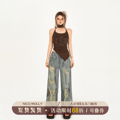 辣妹挂脖吊带百搭显瘦上衣