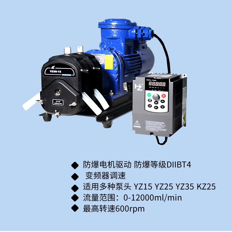 防爆型蠕动泵FT600-2J+YZ泵头工业变频大S流量减速电机耐腐泵