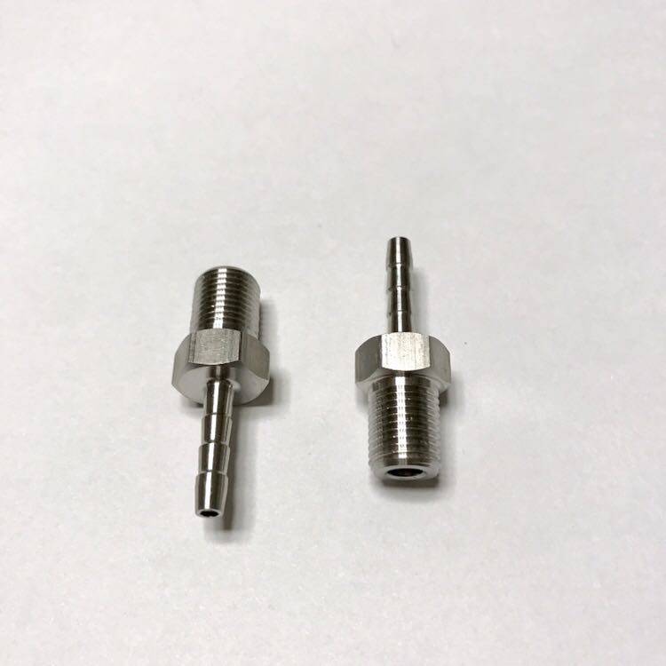 316l不锈钢外丝宝塔接头 10*1-4mm 外螺纹m10x1 宝塔头直径4mm