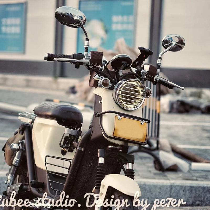 小牛新大洲U-be九号五羊S07电动车改装复古后视镜倒车反光镜