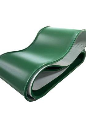 绿色轻型平面流水线爬坡防滑运输带 传送平皮带PVC3.0mm裙边带