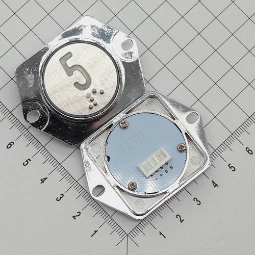 电梯按钮 KA322圆形按钮 锌合金外框 AK-45/J1007富士 KA32