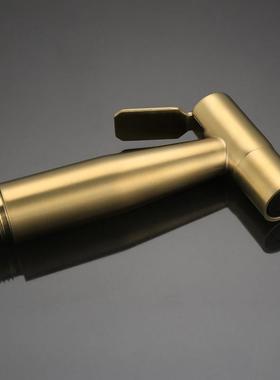 欧美跨境304不锈钢金色妇洗器喷枪套装花洒增压水枪冲洗器shattaf