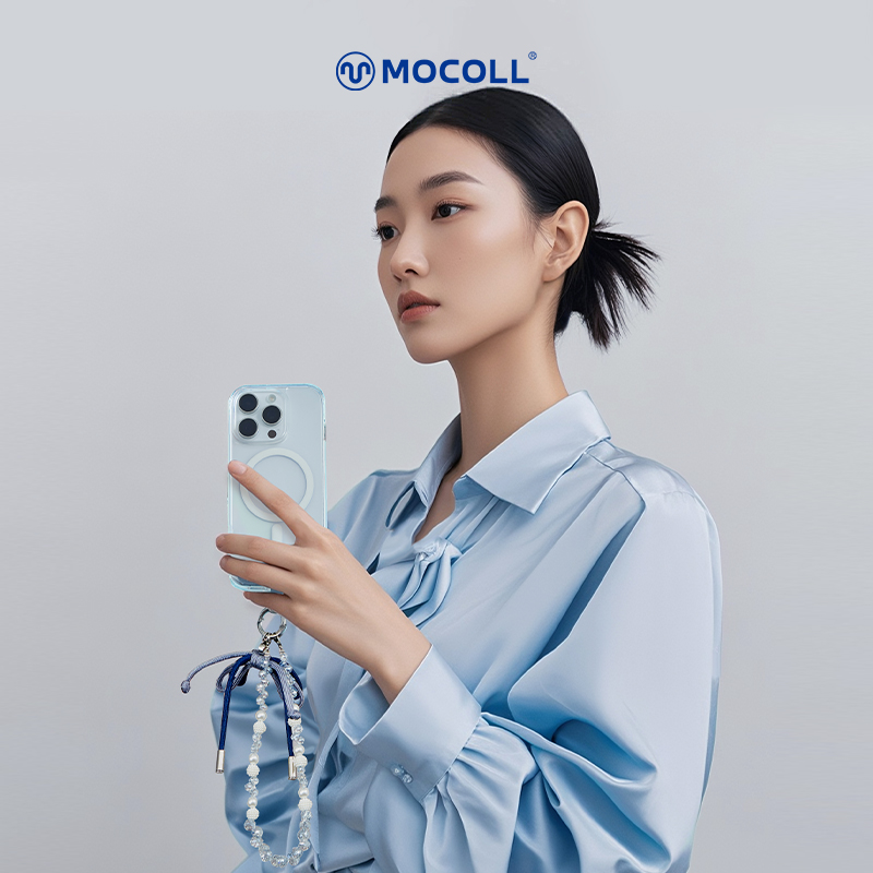 MOCOLL摩可手机挂绳挂链水晶琉璃挂件挂饰钥匙扣手机链防丢安全绳手机壳手腕款轻奢小众精致高级感