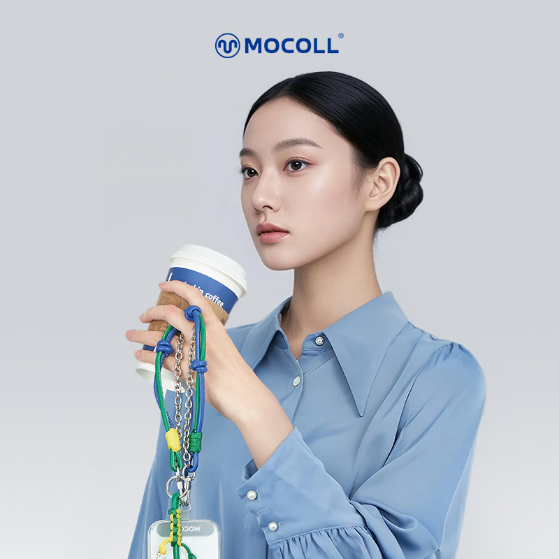 MOCOLL摩可霓扣手机挂绳挂链伞绳挂件挂饰钥匙扣手机链防丢安全绳手机壳手腕款轻奢小众精致高级感