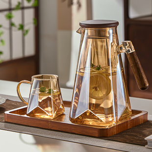 雅港冷水壶冷水壶家用玻璃壶耐高温凉水杯大容量泡茶壶水果茶冷水