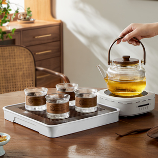 电陶炉煮茶下午茶泡水果茶杯子养生壶专用茶具 家用花茶玻璃壶套装