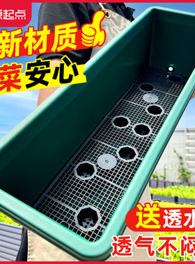 长方形花盆家用种菜专用阳台特大号长条霍伦盆蔬菜种植神器塑料箱
