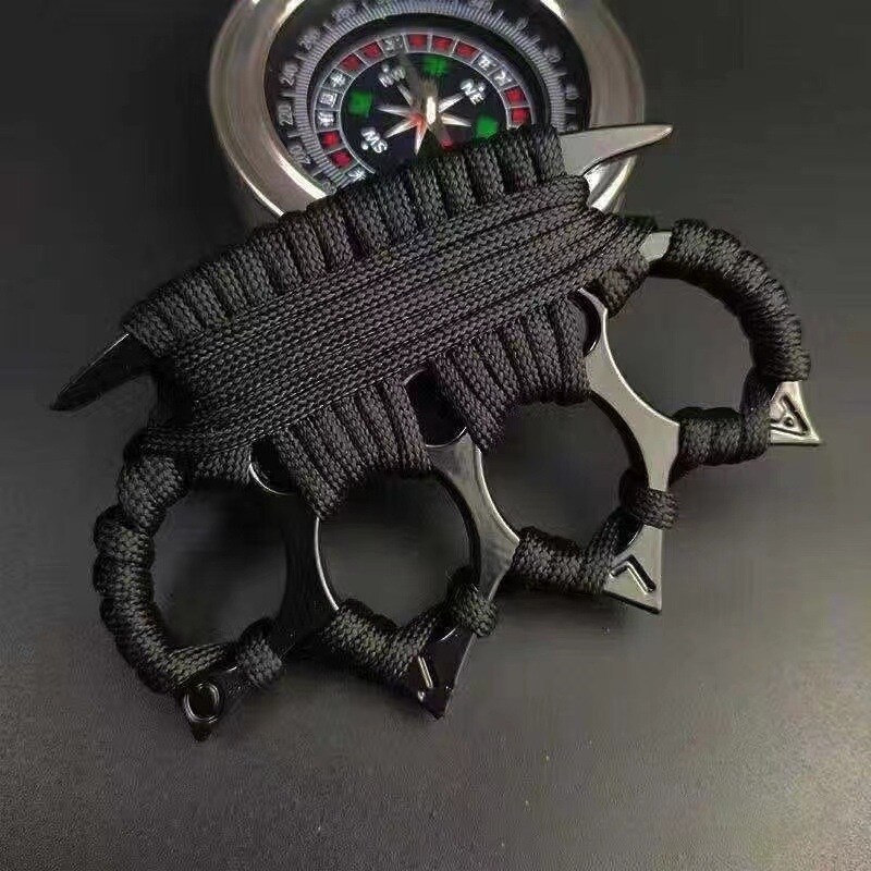 手指虎直虎指拳套指环虎纸虎武器防身随车用女子破窗户外求生拳扣