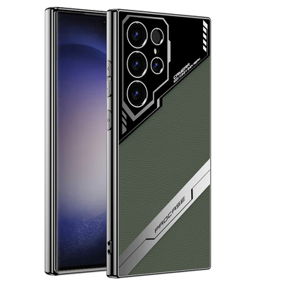 适用三星S23Ultra真皮超薄手机壳