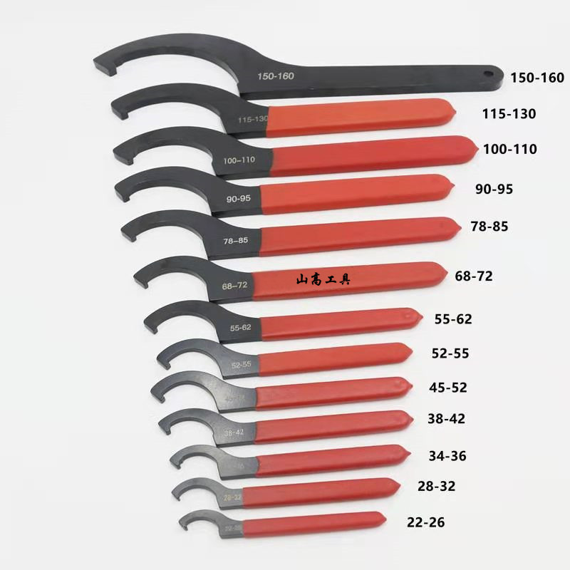 月牙扳手 钩型圆螺母扳手 45-52 55-62 78-85半圆形扳手 勾头扳手