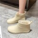 女外穿中筒雨靴秋冬水靴加厚防滑防水鞋 日韩新款 防寒保暖加绒雨鞋