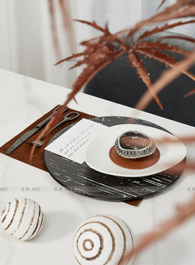 餐厅餐盘摆件现代欧风轻奢
