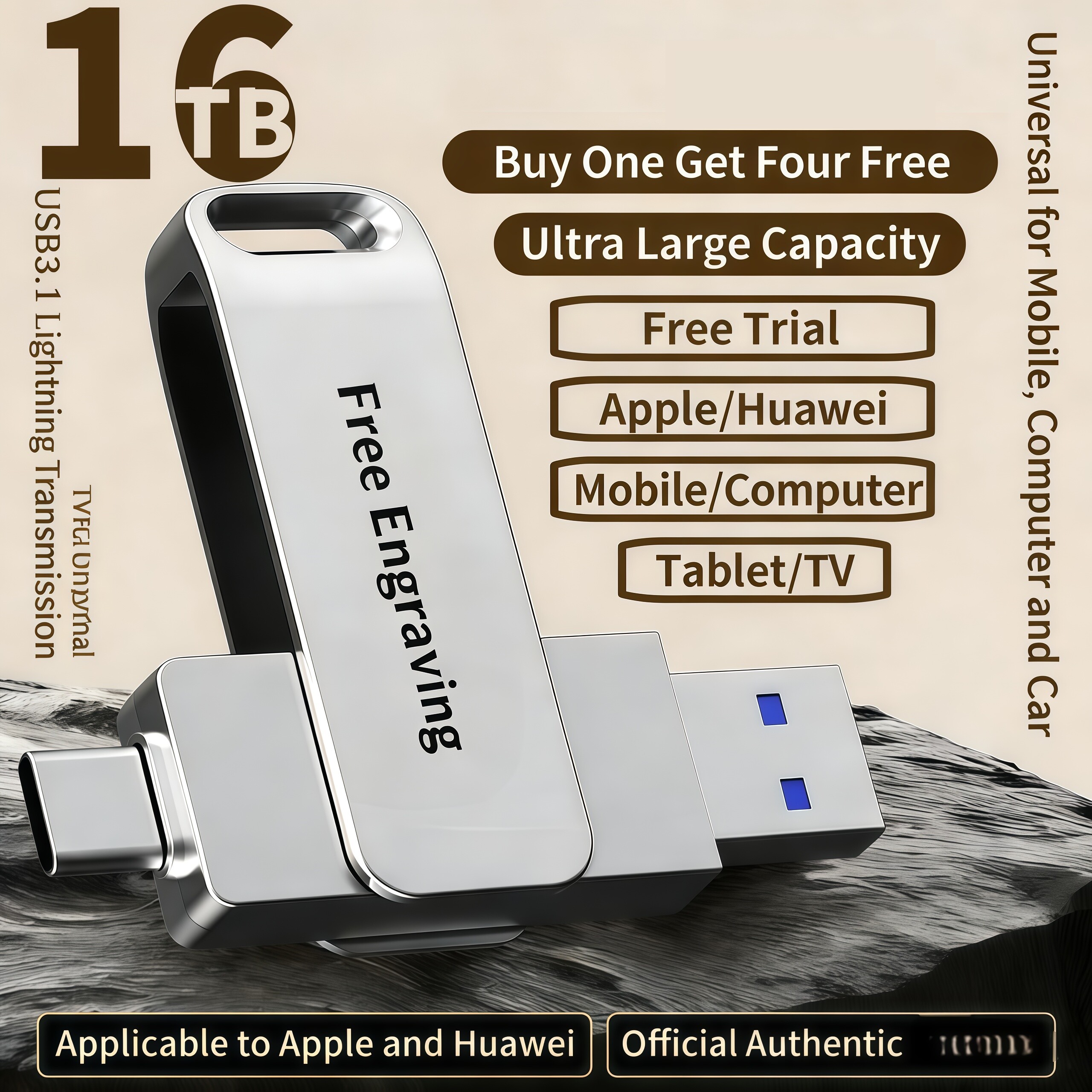 New Portable USB 3.1 Pendrive 2TB High Speed Pen Drive 16TB