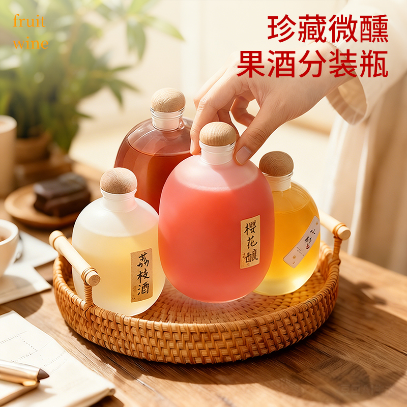 厂家直销高档定制玻璃果酒瓶