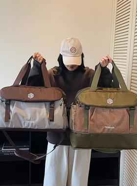 大容量手提包高颜值短途收纳旅行包女可套拉杆箱健身行李袋待产包