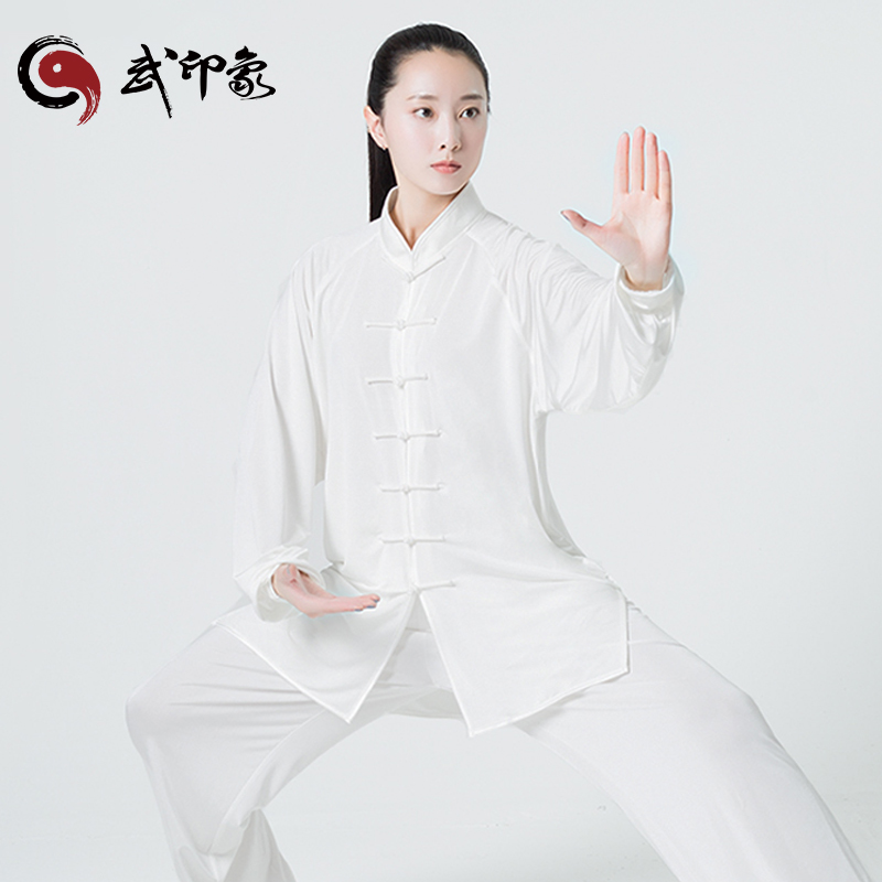 武印象太极服女新款太极拳八段锦练功服男款套装武术团体表演服装