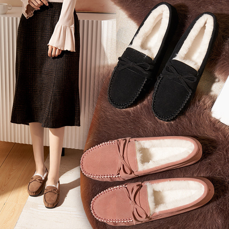 豆豆鞋女冬季加绒厚底外穿一脚蹬2025年秋冬新款棉瓢网红毛毛鞋子,女鞋,乐福鞋（豆豆鞋）,淘宝优惠券,粉丝福利购,淘宝优惠卷