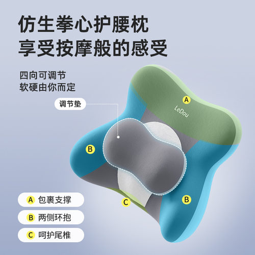 办公室工位久坐护腰靠背垫记忆棉椅子孕妇枕腰垫腰部支撑靠垫