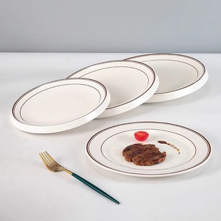 密胺西餐牛排盘子仿瓷圆盘餐具餐厅咖喱饭盘子蛋包饭意面餐盘商用