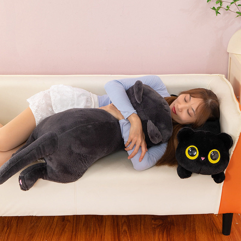 爆款黑猫玩偶可爱猫咪毛