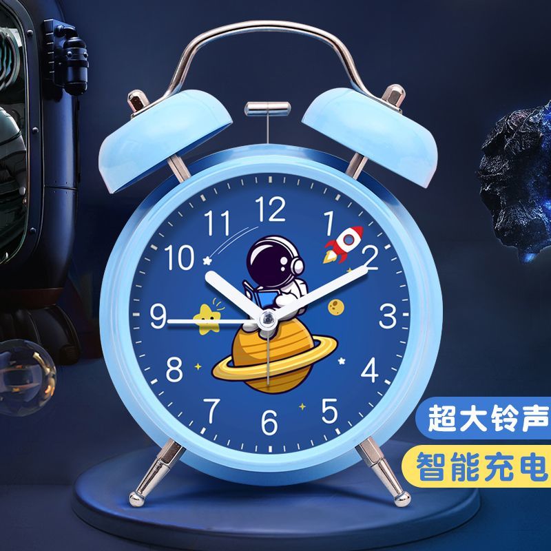 充电式宇航员闹钟学生专