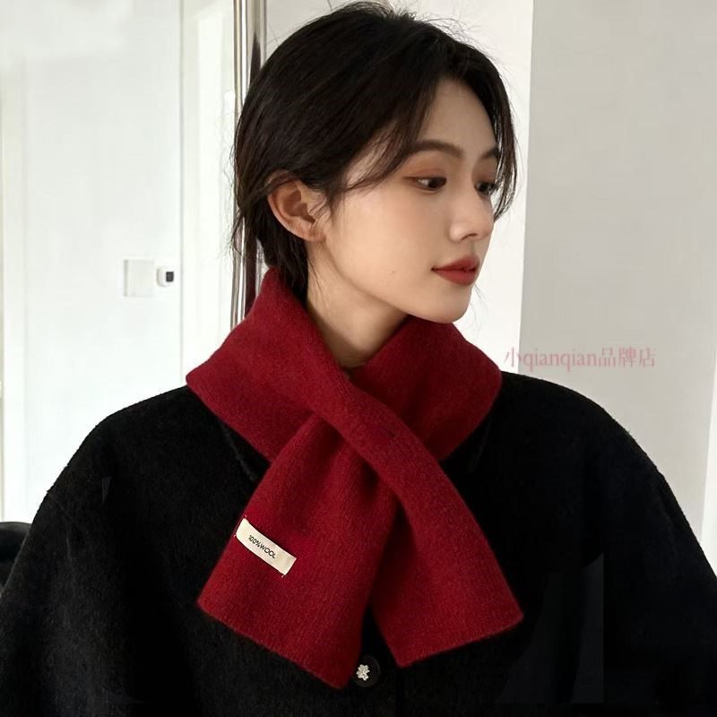 澳洲100%纯羊毛小围巾女秋冬保暖针织百搭韩系交叉围脖护颈情侣款,服饰配件/皮带/帽子/围巾,围巾/丝巾/披肩,淘宝优惠券,粉丝福利购,淘宝优惠卷