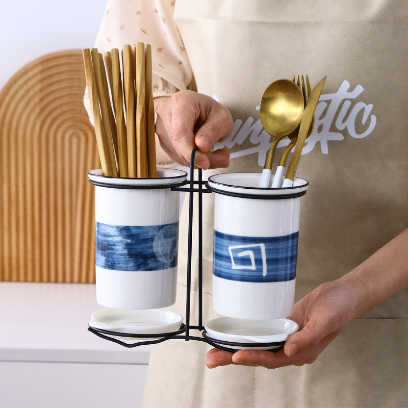 沥水筷子筒日式陶瓷新款