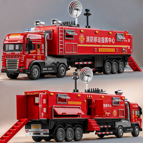 新款合金消防救援指挥车玩具男孩