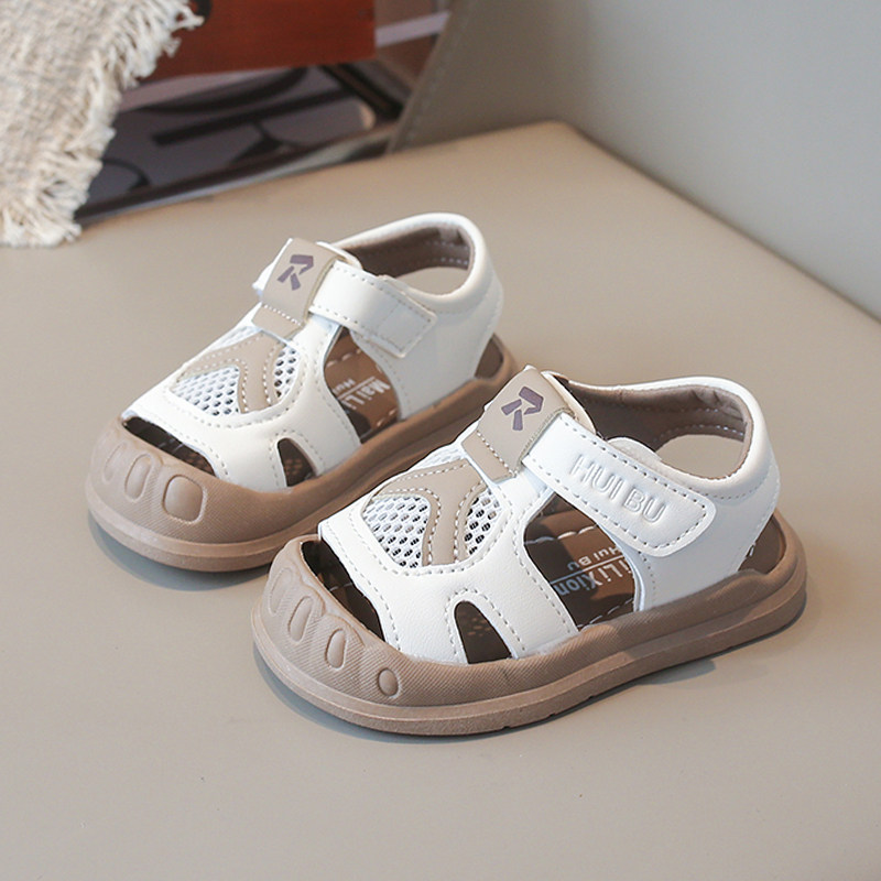 新款夏季男童婴儿0-1一4岁半凉鞋男女宝宝夏天幼儿软底包头学步鞋