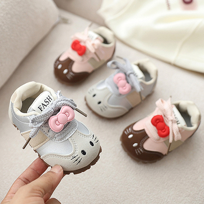 春秋女宝宝学步鞋0一1-4岁公主鞋婴儿鞋子12个月软底女童秋季童鞋