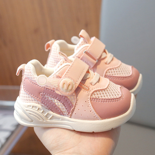 夏季女宝宝网鞋婴儿0一1-3岁夏天女童儿童12个月镂空网面透气鞋子