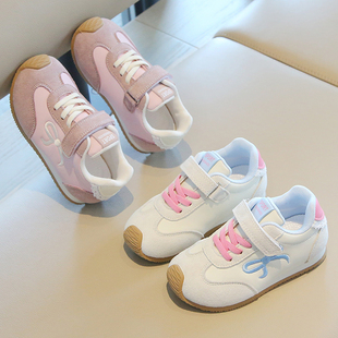新款儿童春季2一3-8岁运动鞋休闲女童小童百搭鞋子公主软底德训鞋