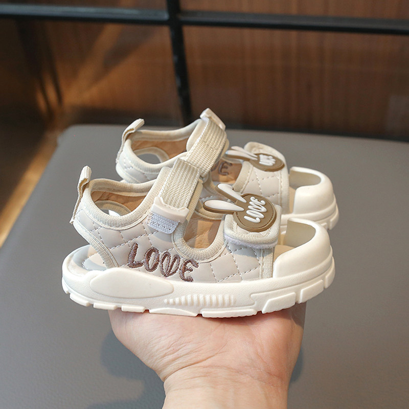 夏季男宝宝女学步幼儿0一1-4岁夏天凉鞋婴儿男童包头可爱软底鞋子