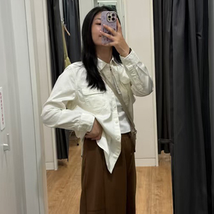 女装 E480004 牛仔工装 水洗产品休闲空调衫 479579 衬衫 25秋冬新款