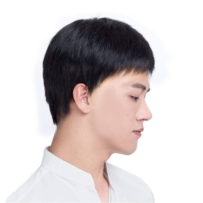 厂家假发男士短发全头套式帅气自然寸头平头中老年补头顶秃顶光头