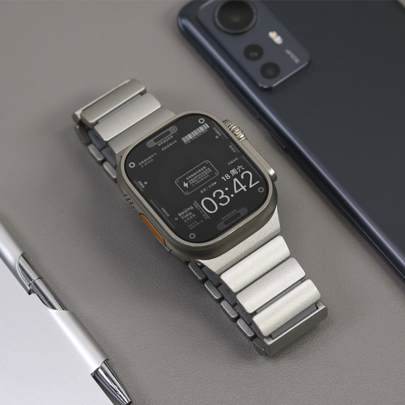 适用于苹果手表金属45mm表带applewatch8910商务高端男腕带ultra3,智能设备,智能手表手环表带/腕带,淘宝优惠券,粉丝福利购,淘宝优惠卷