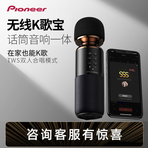 先锋无线蓝牙唱歌话筒音响一体