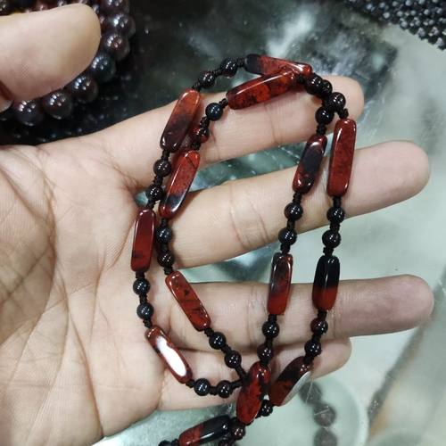 正品桂林鸡血玉项链