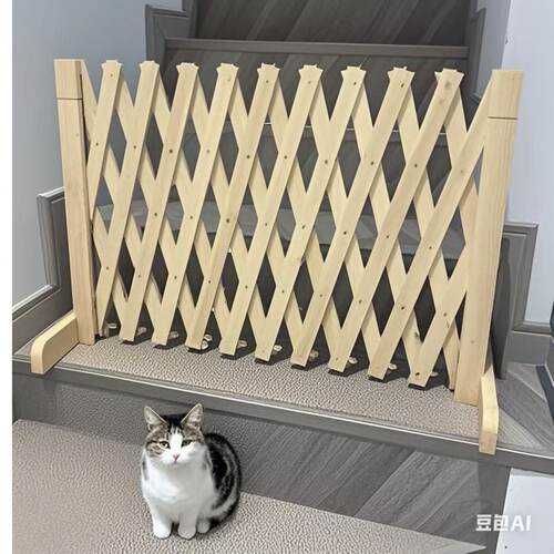 宠物围栏狗笼隔断拦狗栅栏阳台隔离门可伸缩栅栏门挡狗挡猫兔护栏