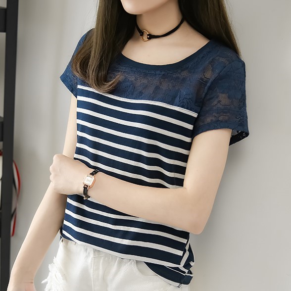 胖妹妹2019夏装新款大码女装纯棉t恤女上衣加肥加大号蕾丝短袖女在类目 女装/女士精品, 大码女装中 - 来自Buy2taobao.com提供专业的淘宝代购服务