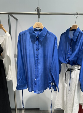 Rose Alyssa 若诗莉莎2026夏季新款女抽绳天丝衬衫R6204-0502-499