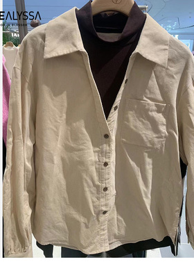 ROSEALYSSA若诗莉莎可退换2023冬季新款假两件衬衫女R3408-0502