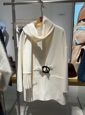 ROSEALYSSA若诗莉莎2025冬新围巾双面呢大衣外套R5404-2706-1699