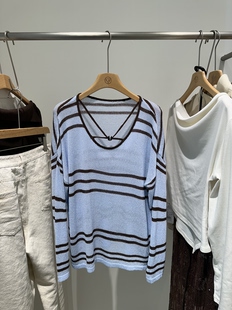 2402 Rose 499 R6202 女条纹针织衫 Alyssa若诗莉莎2026年夏季 新款