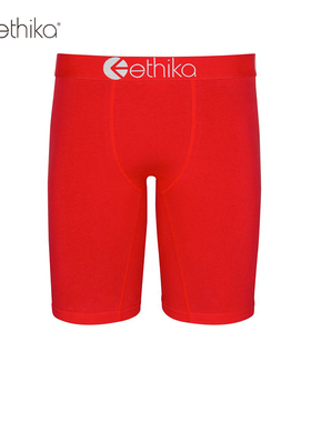 Ethika本命年男士内裤男生棉质大红色透气运动内裤平角四角裤长款
